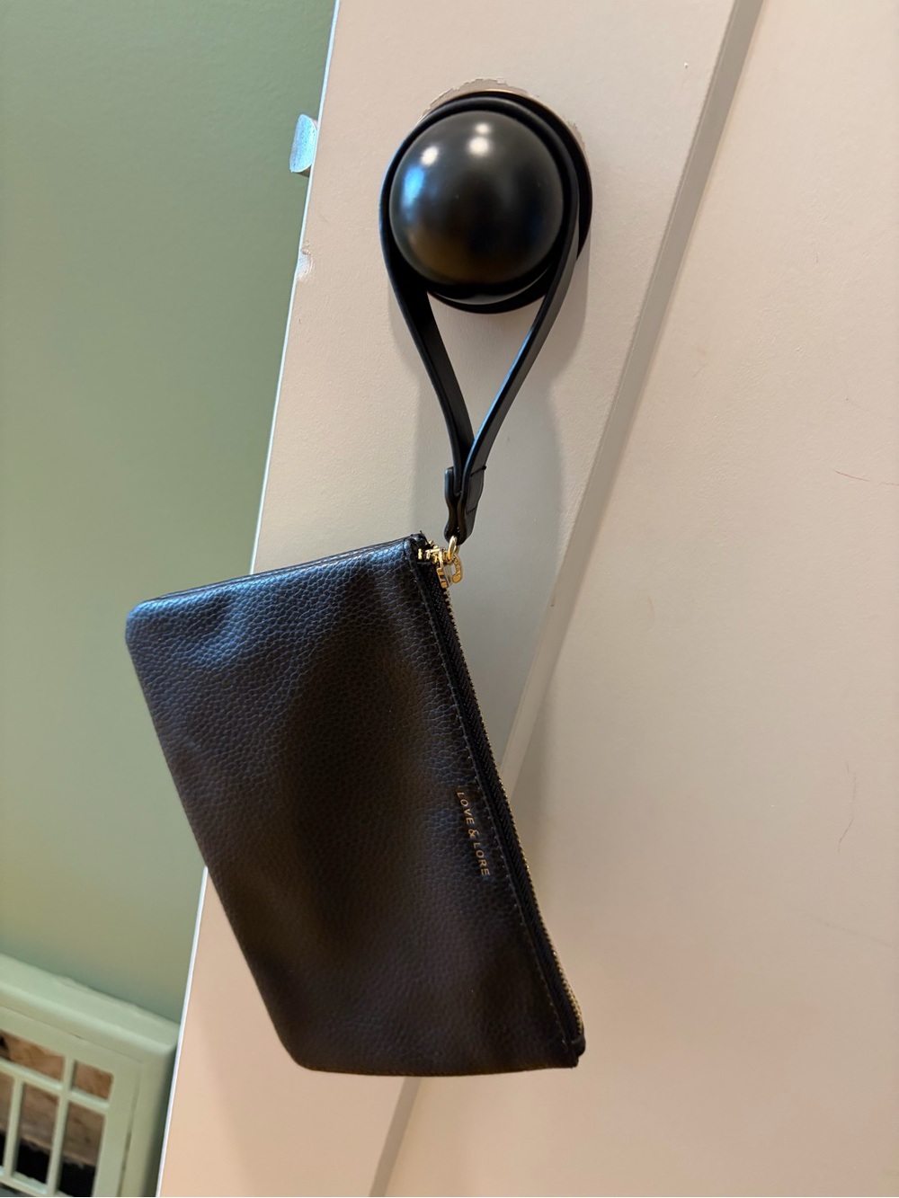 Vegan LOVE & LORE Leather Wristlet Wallet - Black